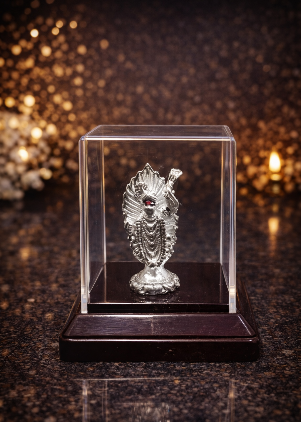 999 Silver Plated/ Shrinath Ji Mini Cabinet