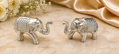 German Silver/ Solid Elephant Set