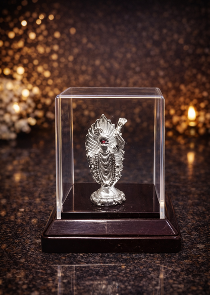 999 Silver Plated/ Shrinath Ji  Mini Cabinet