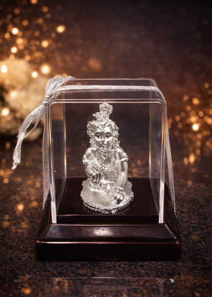 999 Silver Plated/ Laddu Gopal ji Mini Cabinet