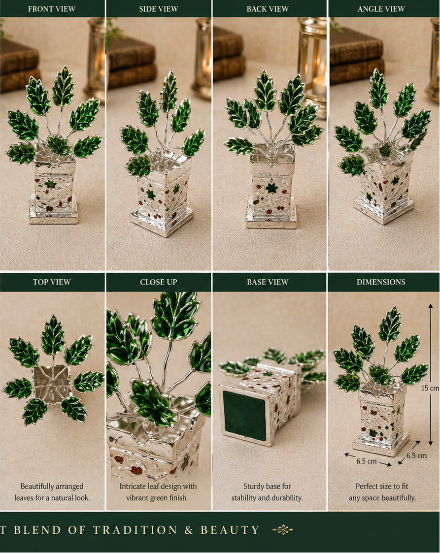 German Silver/ Tulsi Pot