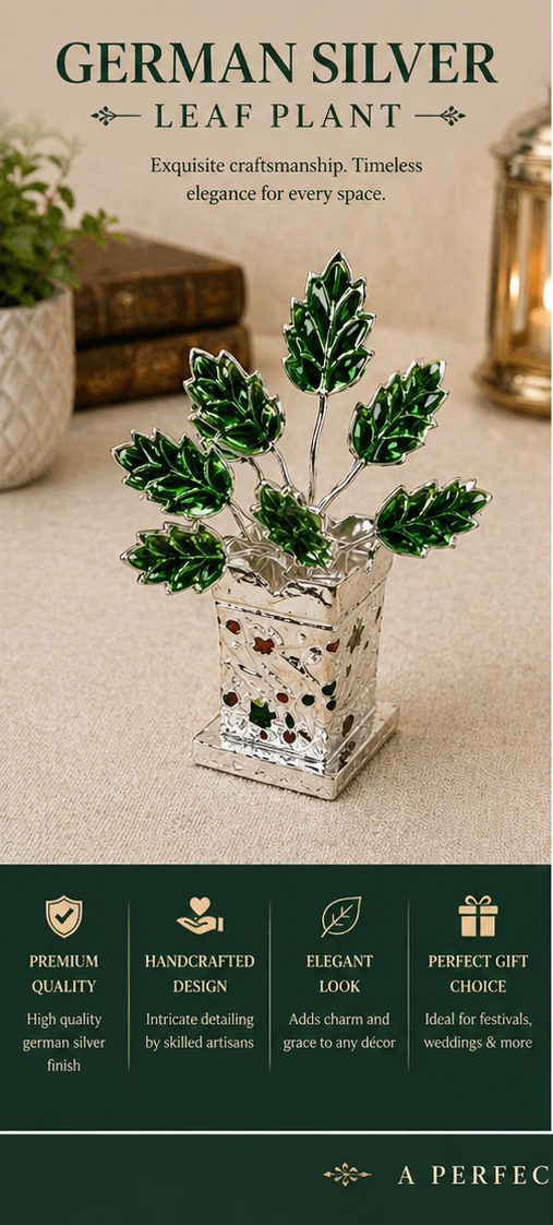 German Silver/ Tulsi Pot