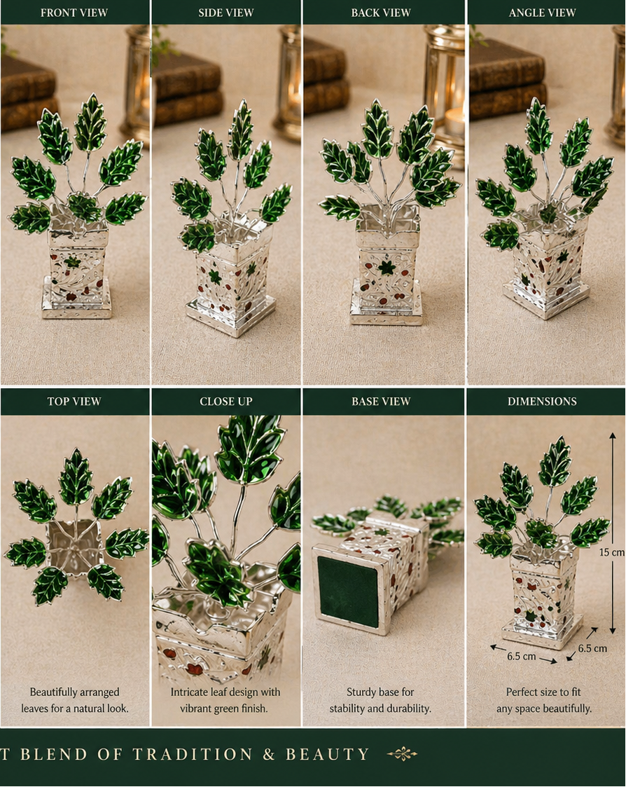 German Silver/ Mini Tulsi Pot