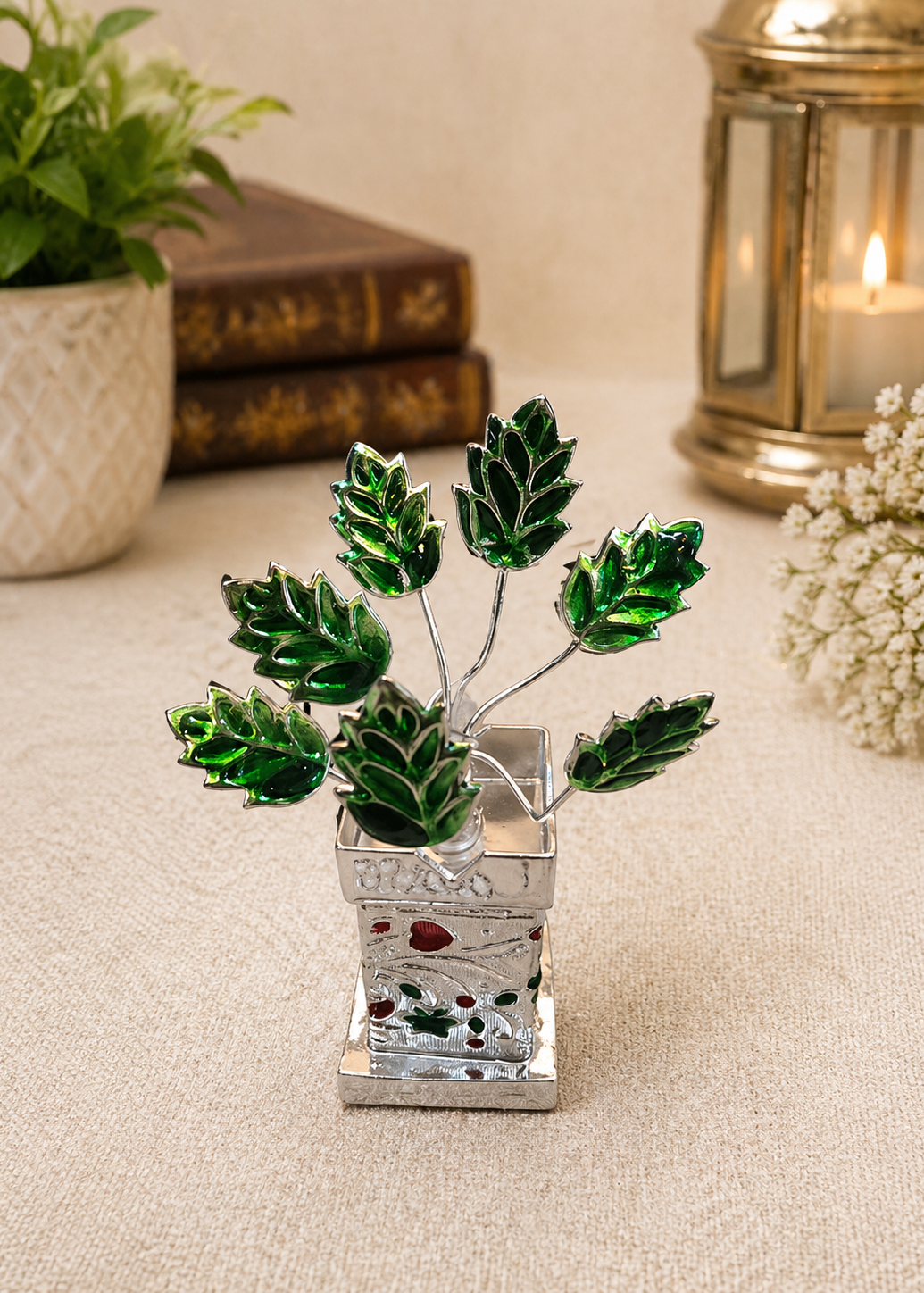 German Silver/ Mini Tulsi Pot