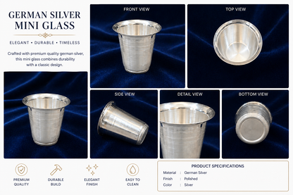 German Silver/ Mini Glass