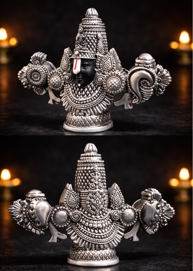 999 Silver Plated/ Tirupati Balaji Face