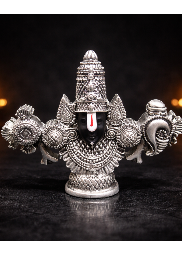 999 Silver Plated/ Tirupati Balaji Face