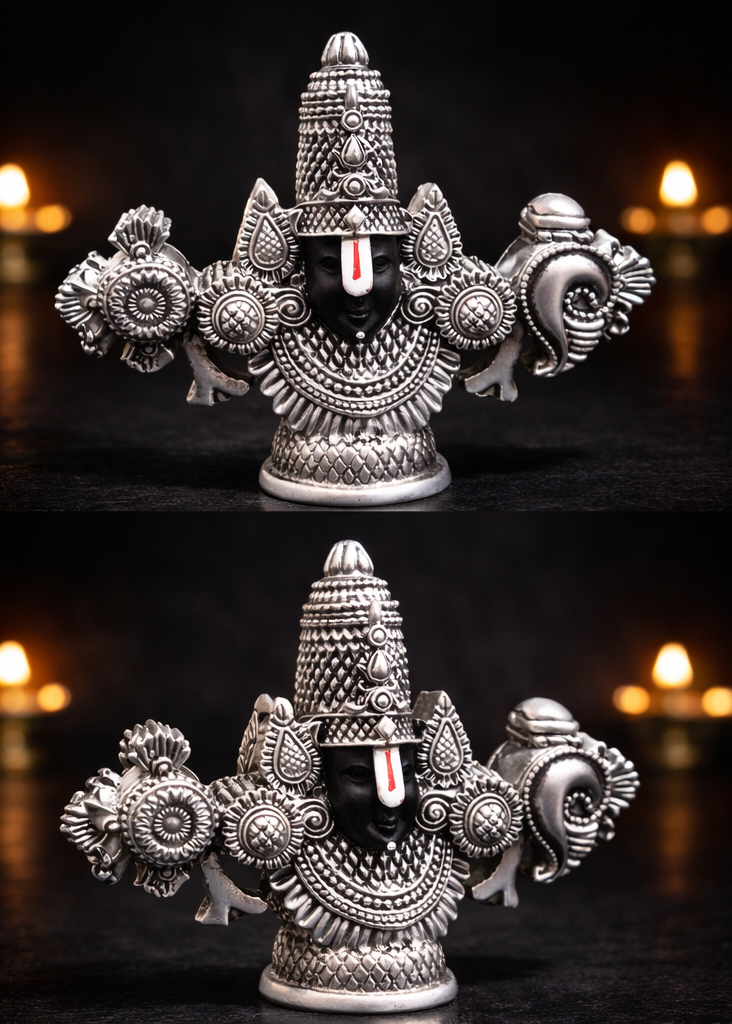 999 Silver Plated/ Tirupati Balaji Face