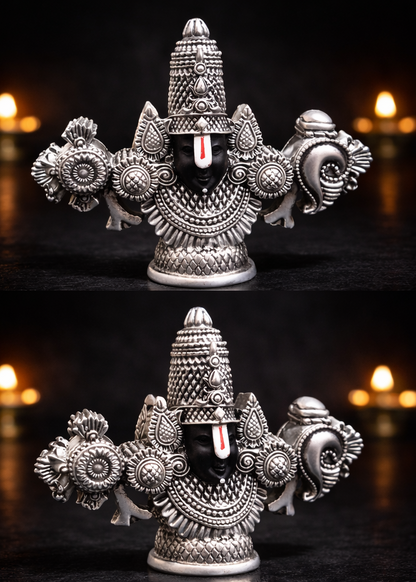 999 Silver Plated/ Tirupati Balaji Face