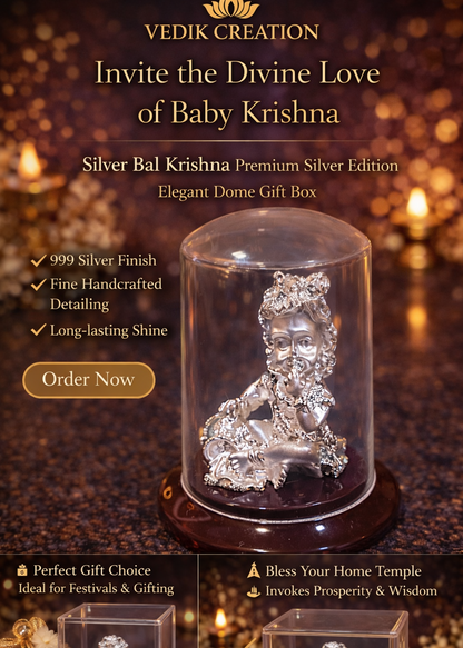 999 Silver Plated/ Laddu Gopal ji Mini Capsul Cabinet