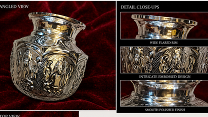 999 Silver Plated/Ashta Lakshmi Kalash