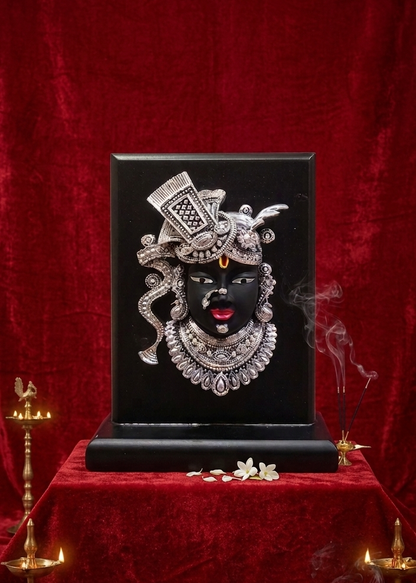 999 Silver Plated/Lord Shri Nath ji With Premium Box