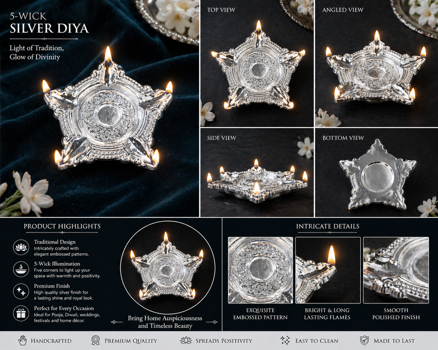 German Silver/Star Deepak